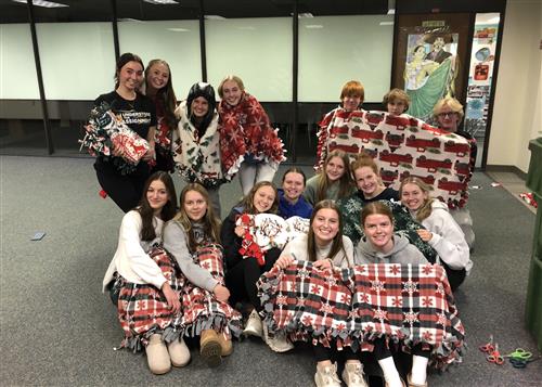  Rotary Interact Club Hosts Service Project Making Blankets